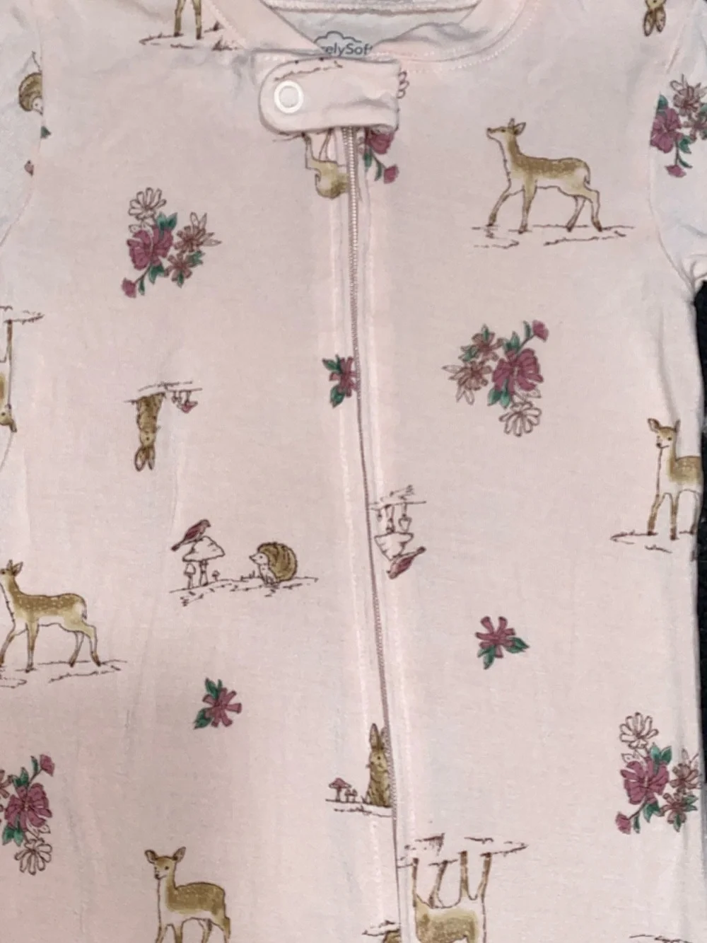 Carter’s Purely Soft Baby Girl Pink Footed One-Piece Pajama 18 Months